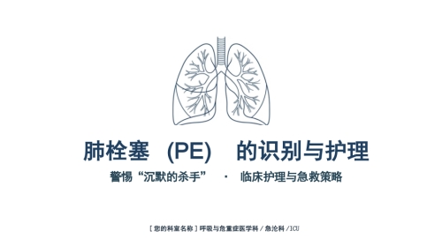肺栓塞识别与急救策略
