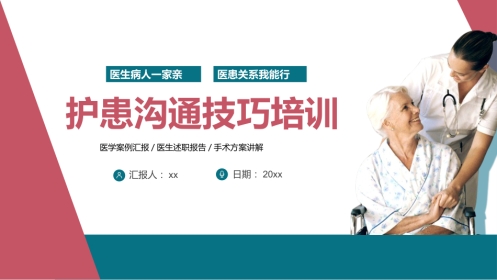 简约商务风护患沟通技巧培训