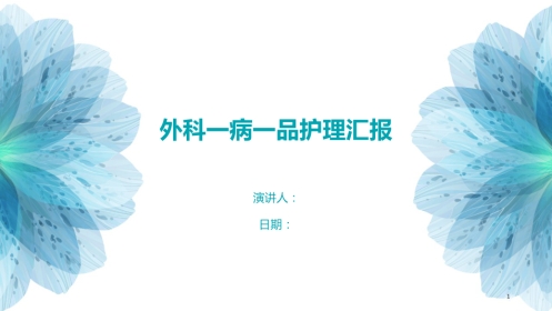 外科一病一品护理汇报