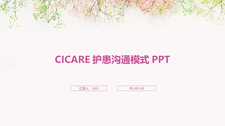 CICARE护患沟通模式PPT_第1页