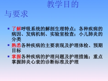 儿科护理学-呼吸系统疾病患儿的护理