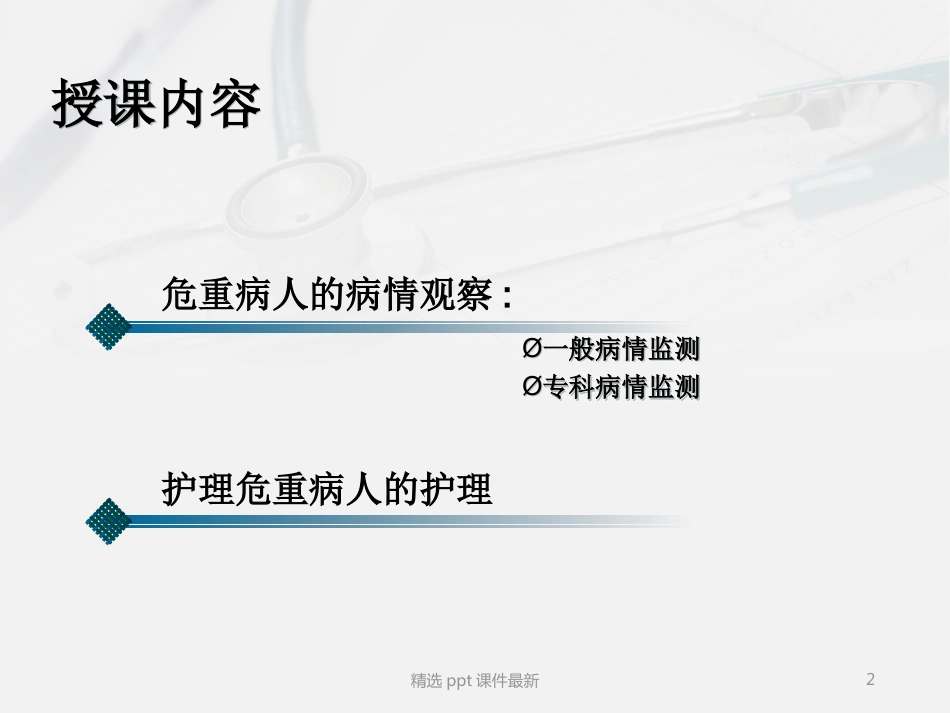 危重症患者病情观察及护理ppt课件_第2页