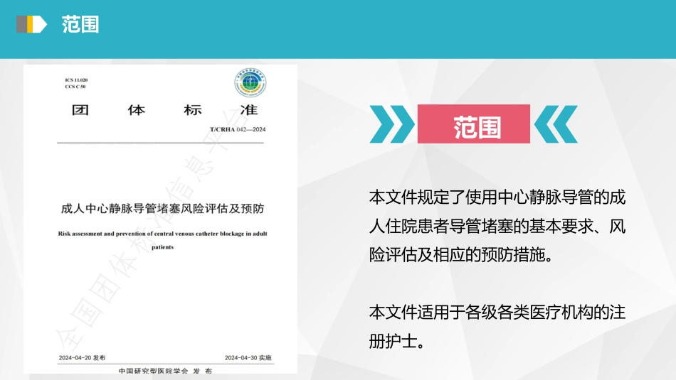 成人中心静脉导管（CVC）堵塞风险评估及预防-2024团体标准_第2页