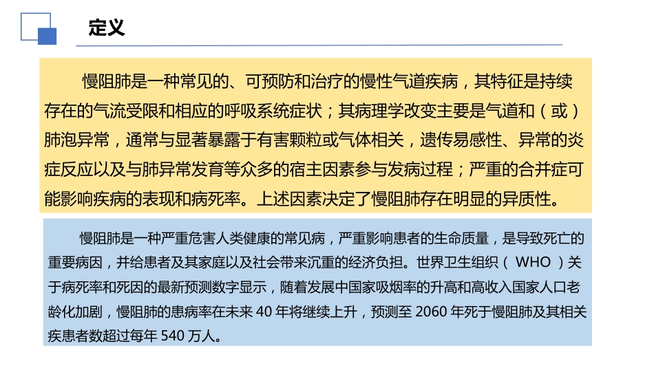2024年慢性阻塞性肺病诊治指南(修订版)解读PPT_第2页