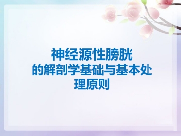 神经源性膀胱的基本处理原则