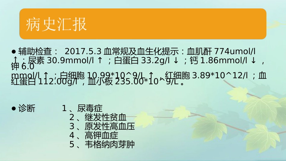 尿毒症护理查房PPT课件_第7页