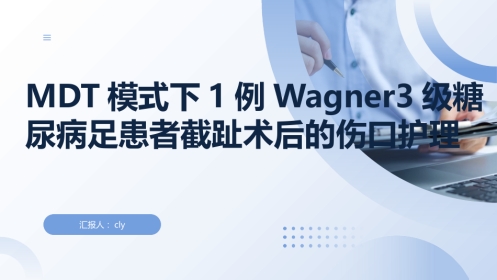 MDT模式下1例Wagner3级糖尿病足患者截趾术后的伤口护理