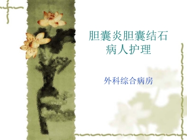 胆囊炎病人护理常-PPT