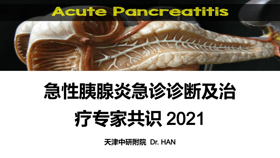 急性胰腺炎急诊诊断及治疗专家共识2021_第1页