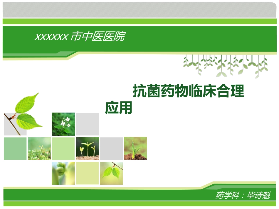 抗菌药物的临床合理应用_第1页