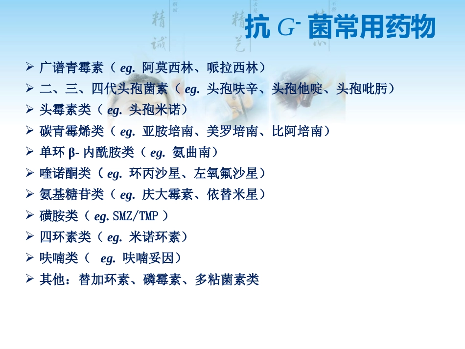 常见G菌及相关抗菌药物_第5页