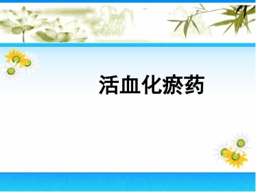 中药学——补虚药活血化瘀药