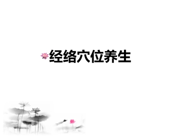 经络穴位养生