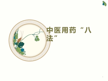中药及用药-中药用药八法