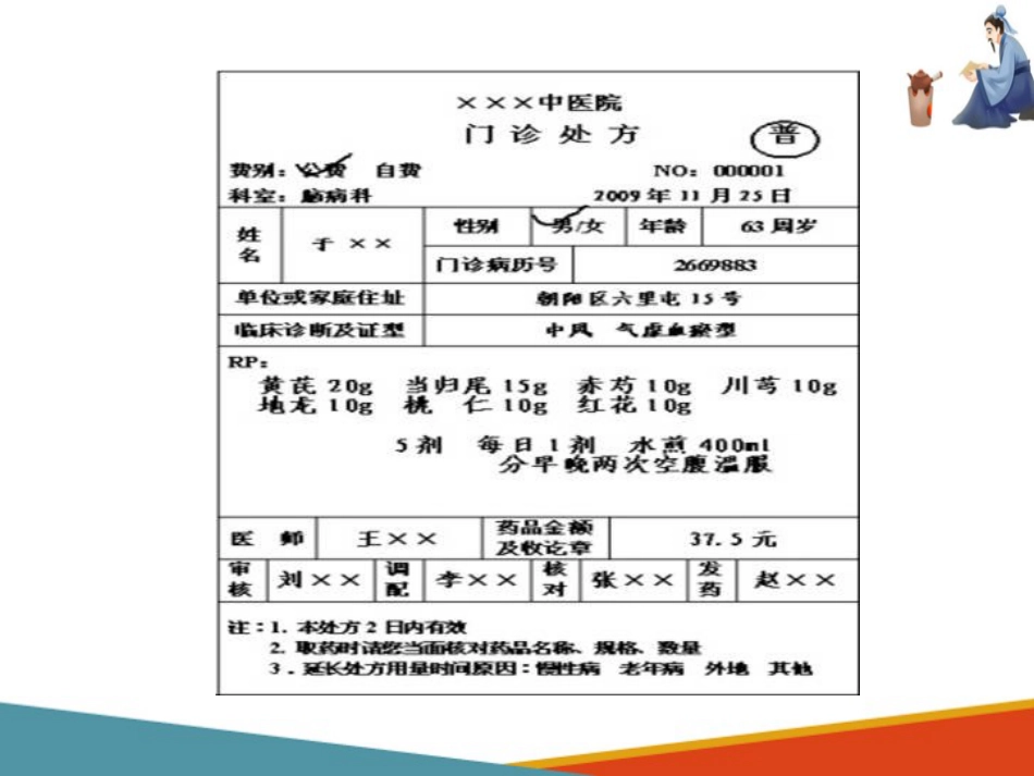 中药饮片调剂技术—审核处方的书写_第5页