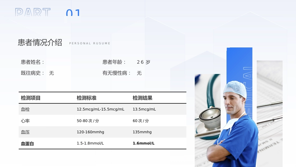 蓝色渐变副主任医师资格审核资质评审晋升答辩述职报告_第4页