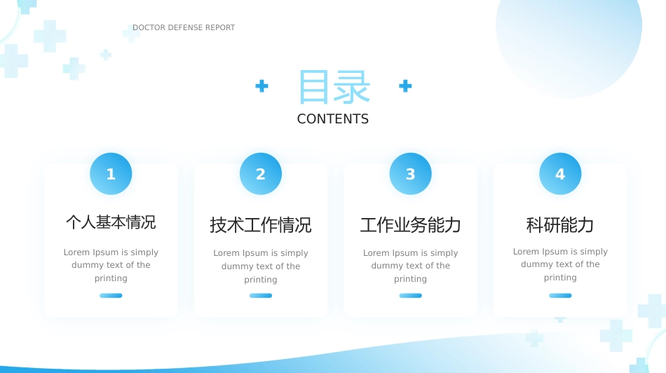 蓝色简约风主任医师正高级职称晋升答辩报告PPT模板_第2页