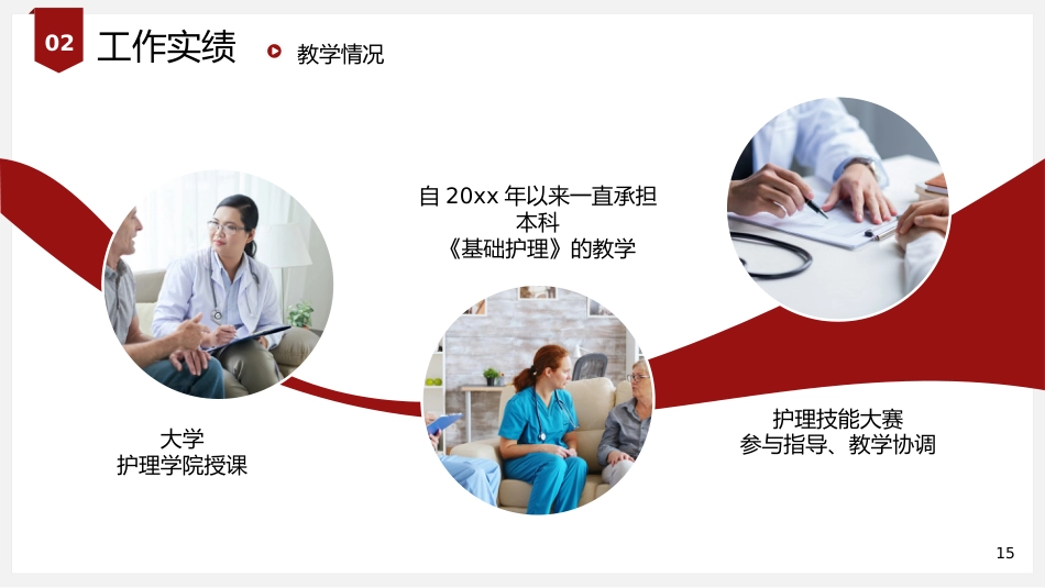 红色简约医学高级职称评审答辩报告PPT模板_第15页