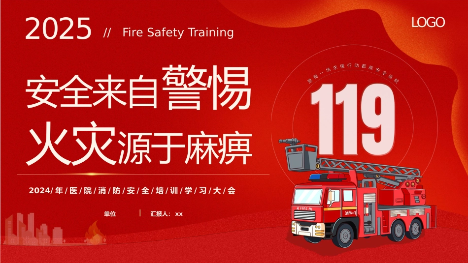 医院消防安全培训学习大全：安全来自警惕，火灾源于麻痹_第1页