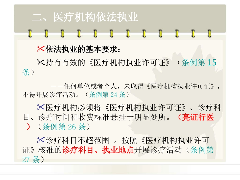 民营医疗机构依法执业法律法规培训_第14页