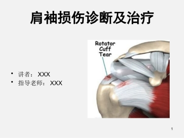 外科学：肩袖损伤诊断与治疗
