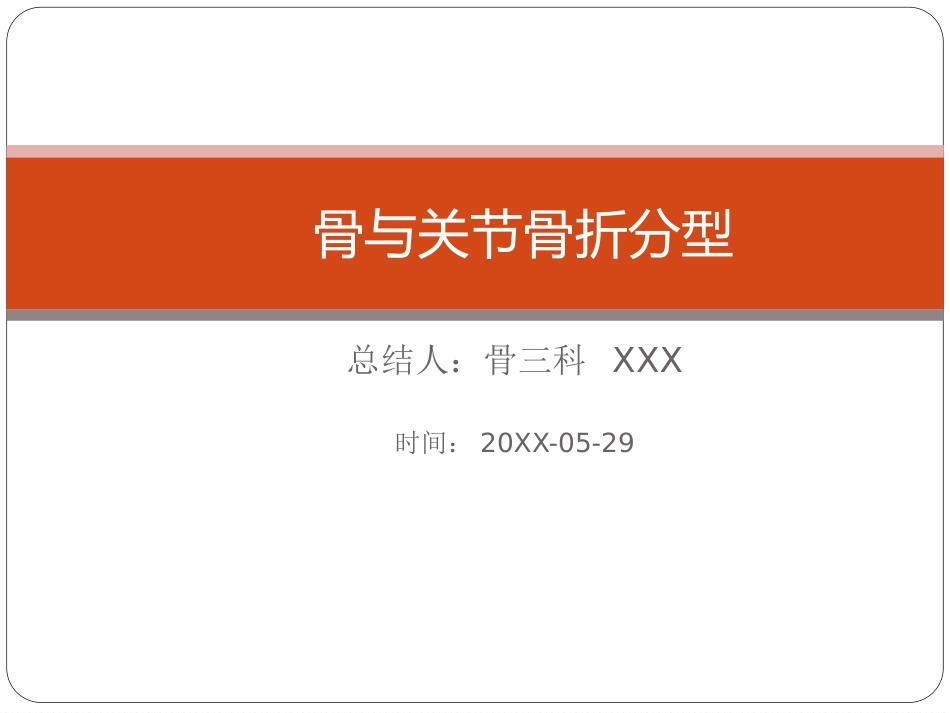 外科学：骨与关节骨折分型_第1页