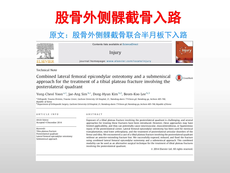 外科学：胫骨平台后外侧4种入路解剖观察_第7页