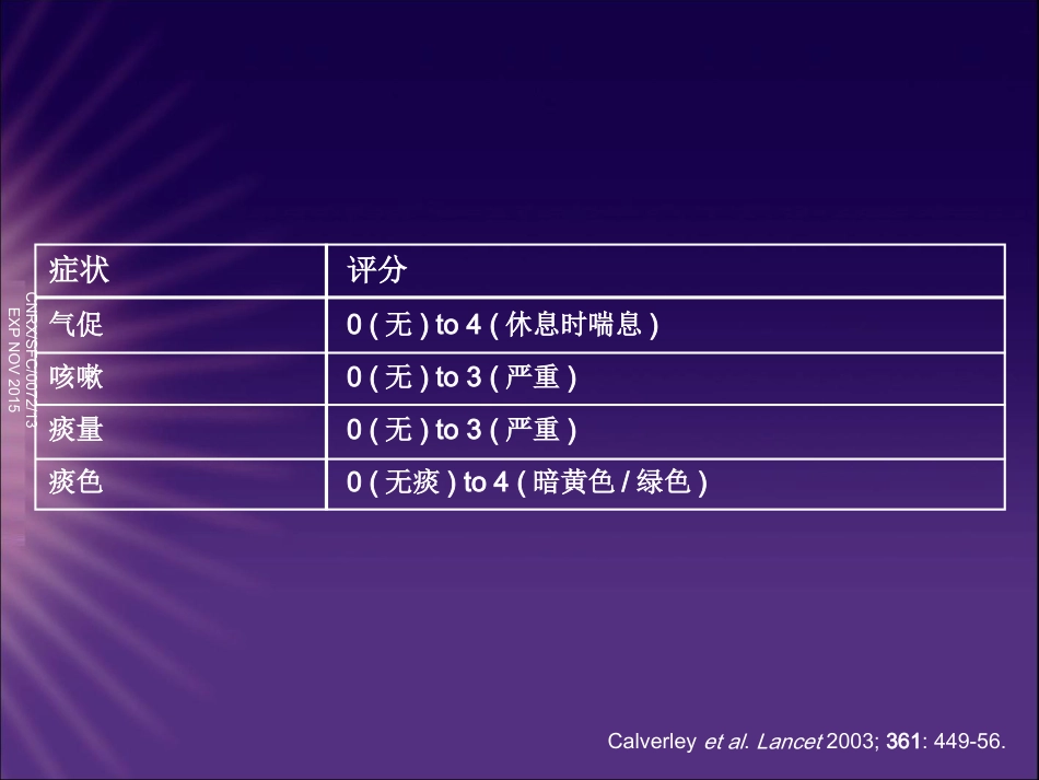 最新TRISTAN研究沙美特罗丙酸氟替卡松联合治疗COPD讲学课件_第9页