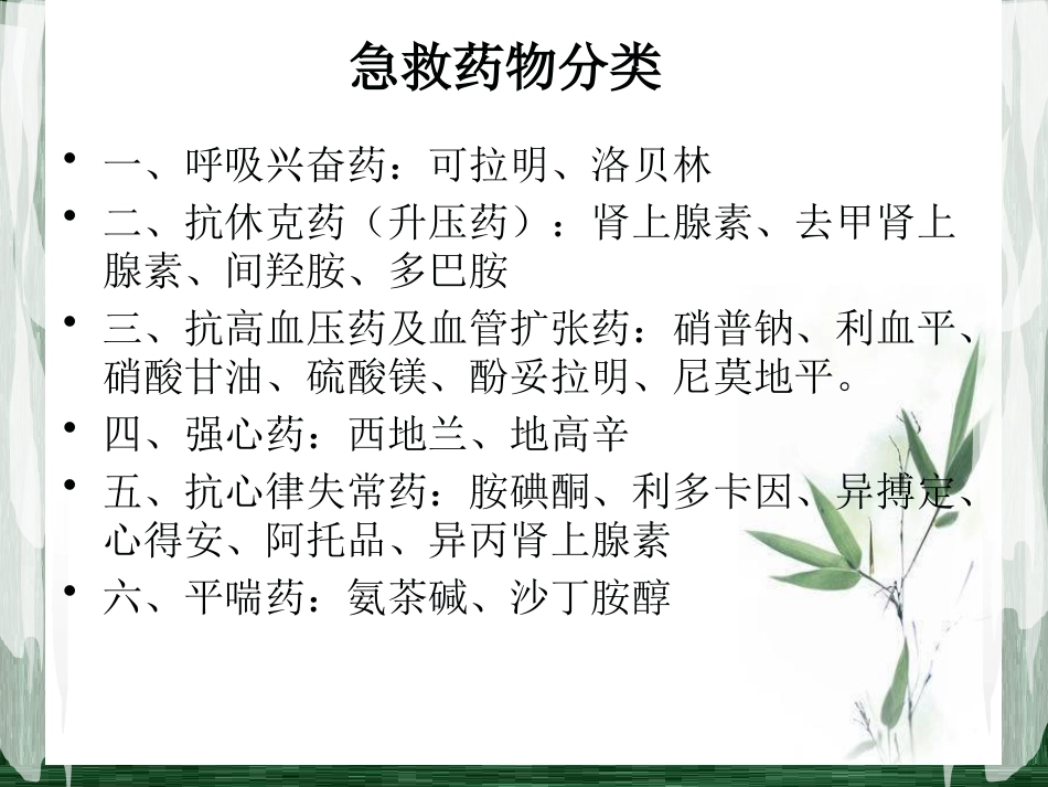常见急救药物的使用PPT课件_第5页