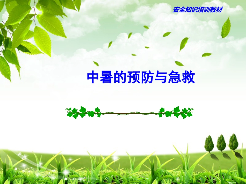 64.中暑的预防和急救_第1页
