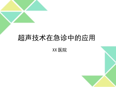 超声可视化技术在急诊急救中的应用