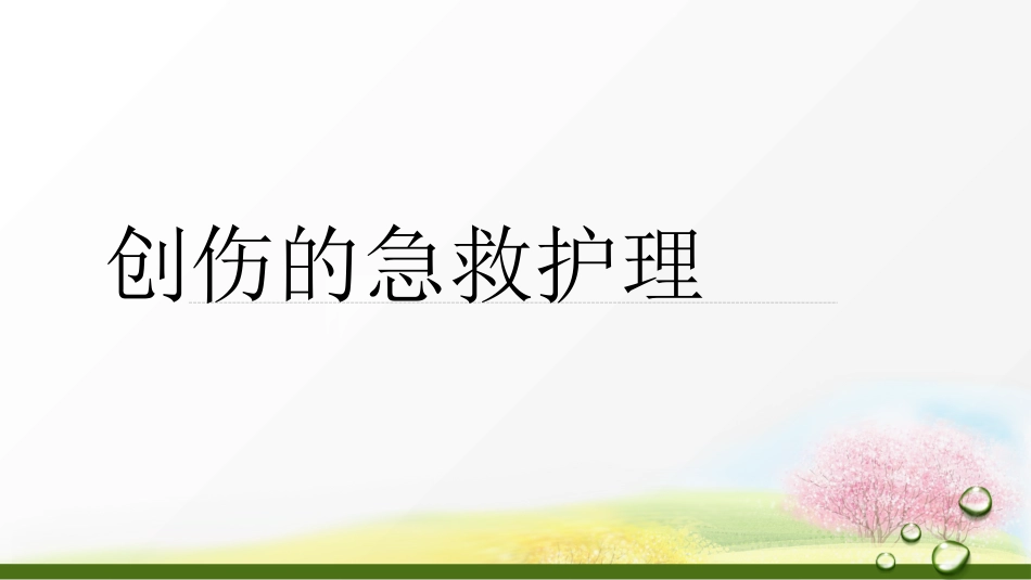 创伤的急救护理(急诊科) PPT_第1页