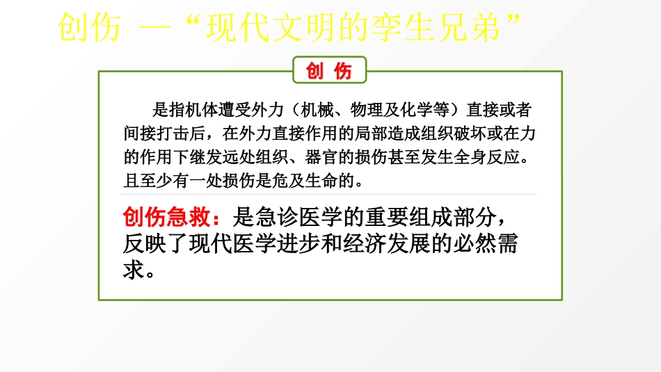 创伤的急救护理(急诊科) PPT_第2页