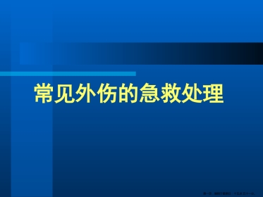 常见外伤的急救处理