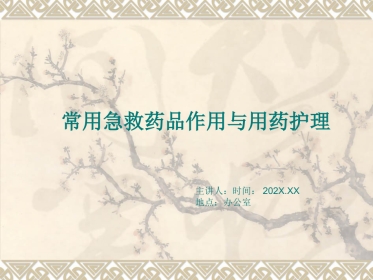 常用急救药品知识-PPT