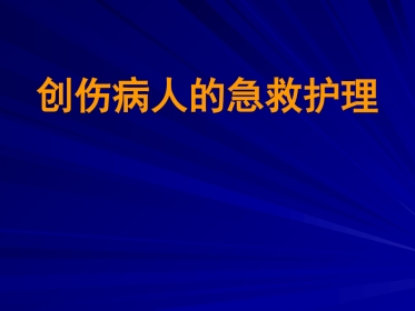 创伤病人急救护理 PPT课件