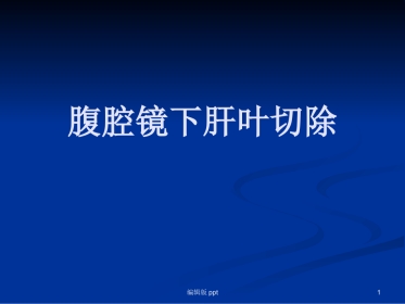 腹腔镜下肝叶切除 ppt课件