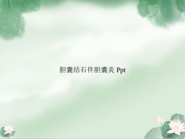 胆囊结石伴胆囊炎Ppt