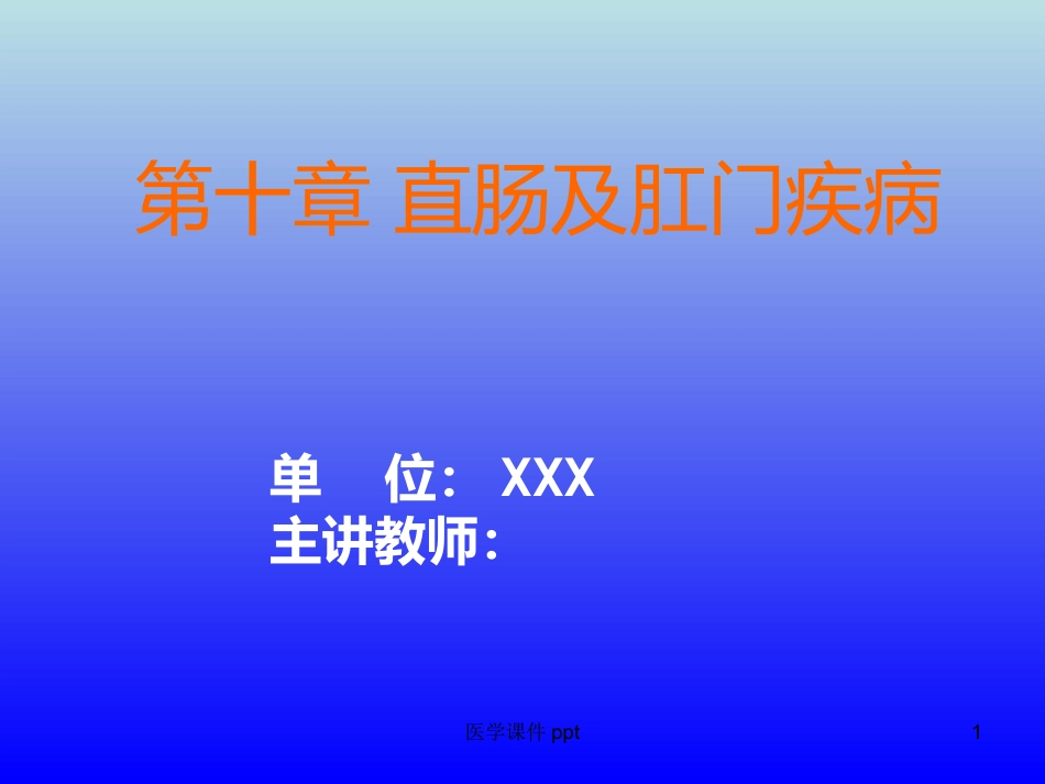 《直肠及肛门疾病》PPT课件_第1页
