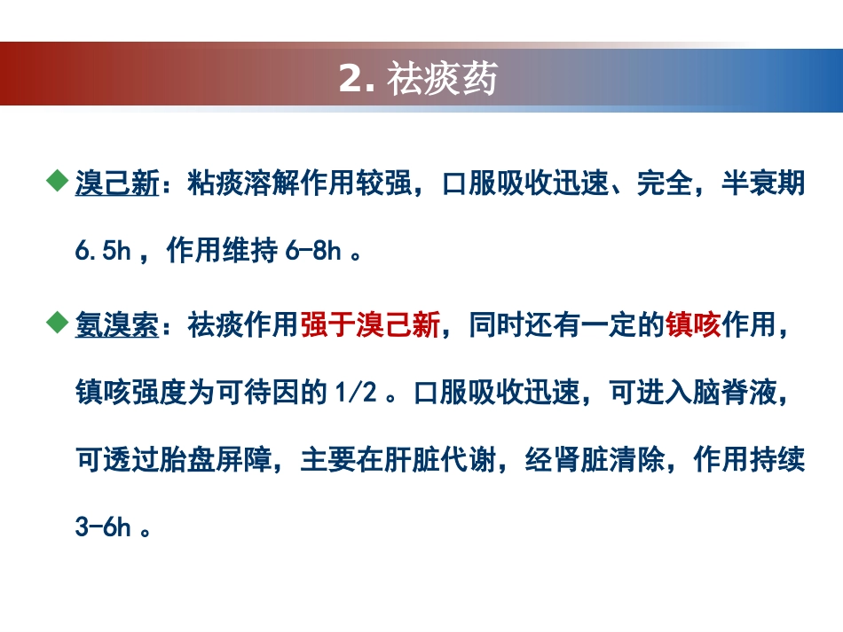 呼吸系统药物的分类介绍_第12页
