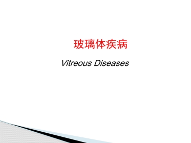 玻璃体病,视网膜病 PPT