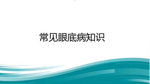 常见眼底病基础知识