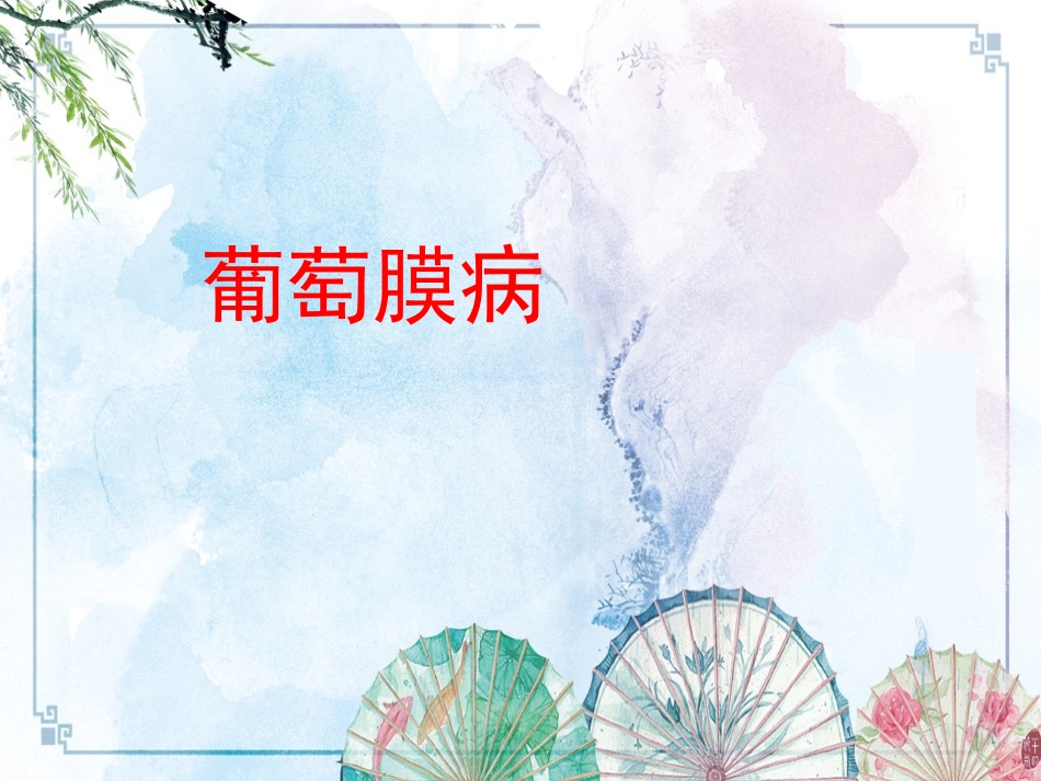 【眼病学】10葡萄膜病_第1页