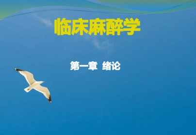 《临床麻醉学绪论》ppt课件