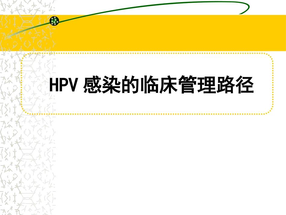 HPV感染治疗的临床管理路径3ppt【64页】_第1页