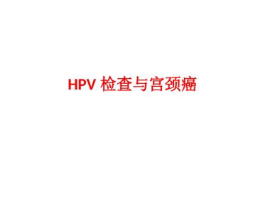 HPV检查与宫颈癌【19页】