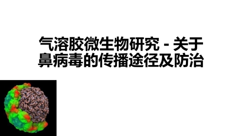 鼻病毒的传播途径讲述【21页】