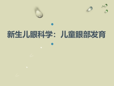 儿童眼部发育PPT课件