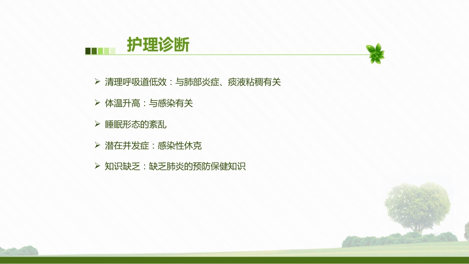 肺部感染病人的个案护理2_第13页