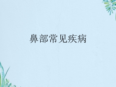 鼻部常见疾病资料